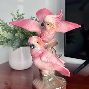 Maddux Pottery Pink Ceramic Cockatoo Figurine